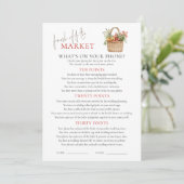 Markt Was auf der Handy-Brautparty-Spielkarte ist Einladung (Stehend Vorderseite)