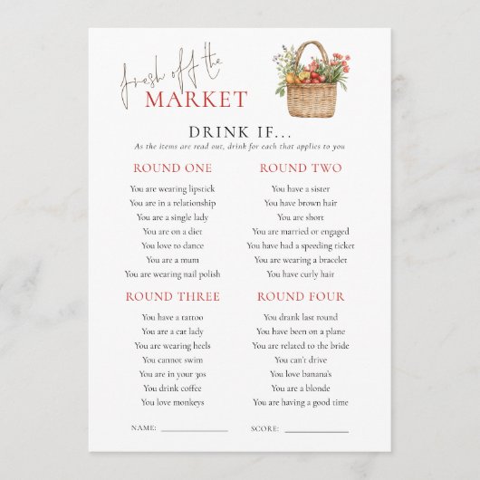 Markt würde sie eher Brautparty-Spielkarte Einladung (Vorderseite)