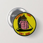 Markt-Zeit-Vietnam-Knopf Button (Vorne & Hinten)