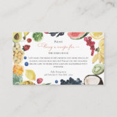 Marktabschottung | Brautparty-Rezept-Karte Begleitkarte (Vorderseite)