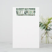 Marktabschüttung an der Wall Street Briefpapier (Stehend Vorderseite)