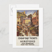 Marktbahnposter Postkarte (Vorne/Hinten)