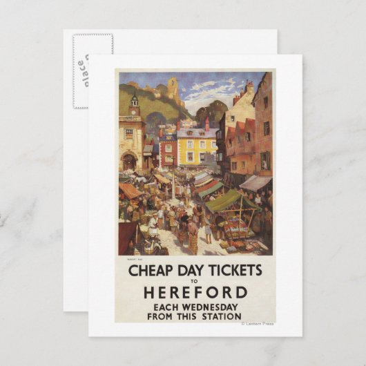 Marktbahnposter Postkarte (Vorne/Hinten)