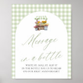 Marktbotschaft für grüne Bauern in Flaschen Poster (Vorne)