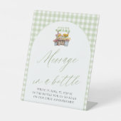 Marktbotschaft für grüne Bauern in Flaschen Sockelschild (Vorderseite)