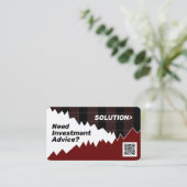 Marktdiagramm inspiriert Kauf und Verkauf von Visi Visitenkarte (Stehend Vorderseite)