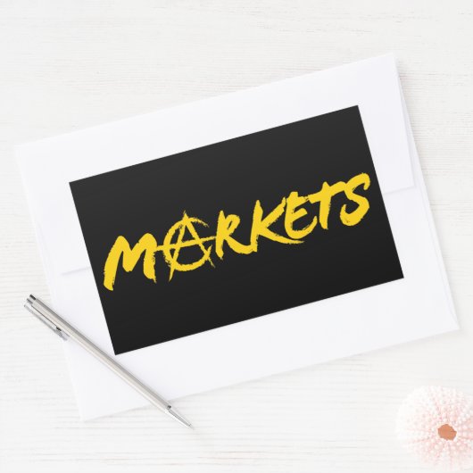 Märkte Rechteckiger Aufkleber (Umschlag)