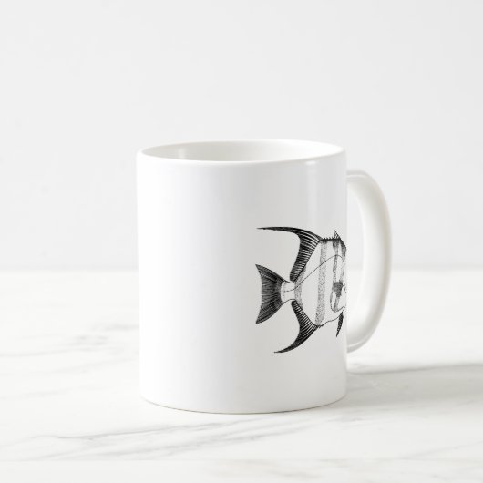 Marktfisch-Linie Kunst Kaffeetasse (VorderseiteRechts)