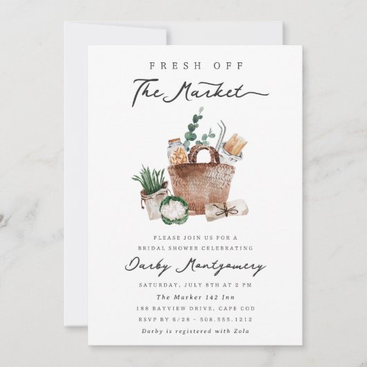 Marktfrische Bauern - Brautparty Einladung (Vorderseite)