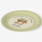 Marktfrische Bauern - Brautparty Pappteller (Schrägansicht)