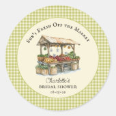 Marktfrische Bauern - Brautparty Runder Aufkleber (Vorderseite)