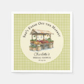 Marktfrische Bauern - Brautparty Serviette (Vorderseite)