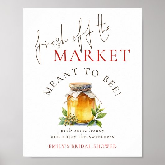 Marktfrische Das Brautparty der Biene Poster (Vorne)