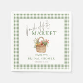 Marktfuchs Gingham Willkommen zur Brautparty Serviette (Vorderseite)