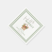 Marktfuchs Gingham Willkommen zur Brautparty Serviette (Ecke)