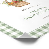 Marktfuchs Gingham Willkommens-Brautjunggesellinne Poster (Ecke)