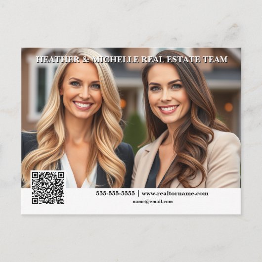 Marktführendes reales Anwesen, das bearbeitbares F Postkarte (Vorderseite)