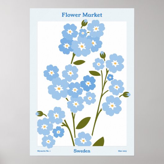Marktgarten Myosotis Poster (Vorne)