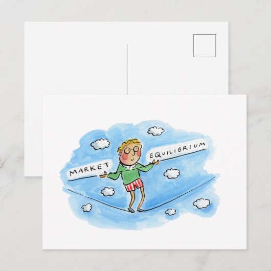 Marktgleichgewicht Postkarte (Vorne/Hinten)