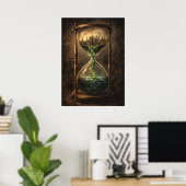 Marktliquiditäts-Stundenglas-Day-Trading-Surreal Poster (Heimbüro)