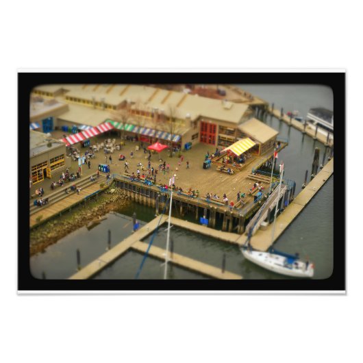 Marktminiatur in Granville Fotodruck (Vorne)