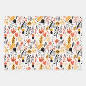 Marktmodell für Retro-Blume Geschenkpapier Set (Vorderseite 2)