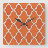 Marktmotive III Quadratische Wanduhr (Vorderseite)