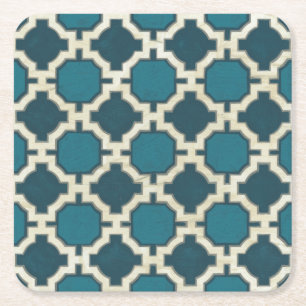 Marktmotive VI Rechteckiger Pappuntersetzer