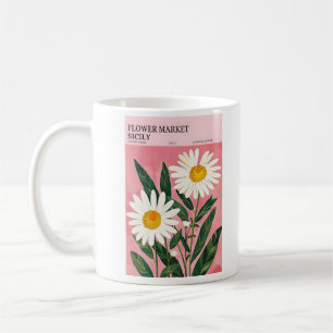 Marktplakat für Sizilien für Blume Kaffeetasse