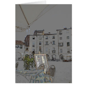 Marktplatz Anfiteatro in Lucca, Italien