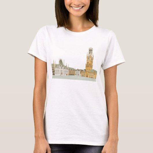 Marktplatz. Brügge Belgien T-Shirt (Vorderseite)
