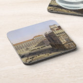 Marktplatz Castello, Turin, graviert von F. Getränkeuntersetzer (Linke Seite)