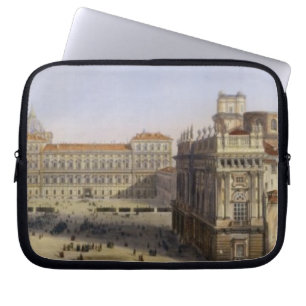 Marktplatz Castello, Turin, graviert von F. Laptopschutzhülle