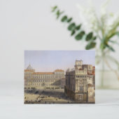 Marktplatz Castello, Turin, graviert von F. Postkarte (Stehend Vorderseite)