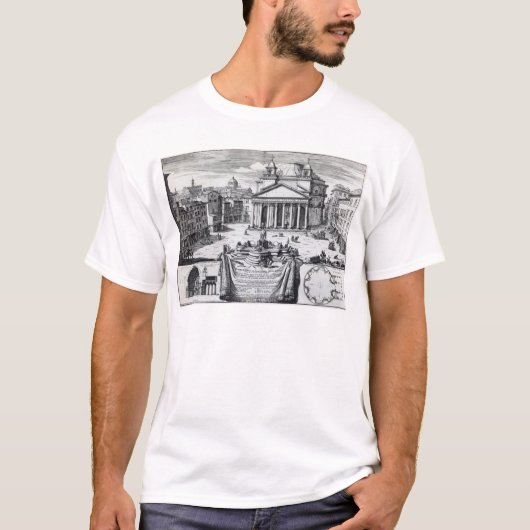 Marktplatz della Rotonda mit Blick auf Pantheon T-Shirt (Vorderseite)