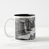 Marktplatz della Rotonda mit Blick auf Pantheon Zweifarbige Tasse (Links)