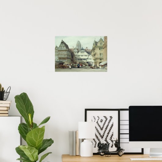 Marktplatz, Frankfurt Poster (Heimbüro)