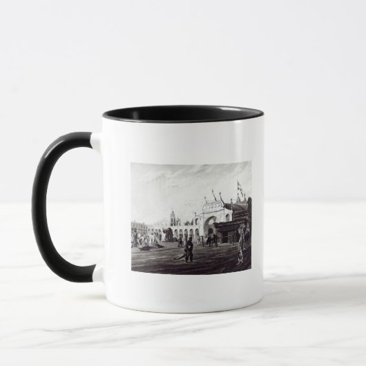Marktplatz, graviert von Daniel Havell 1820 Tasse (Links)