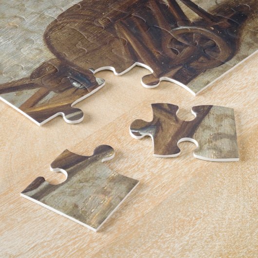 Marktplatz in Bergen, Flämischer Art Jigsaw Puzzle (Seite)