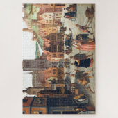 Marktplatz in Bergen, Flämischer Art Jigsaw Puzzle (Vertikal)