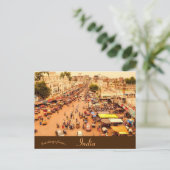 Marktplatz in Hyderabad Telangana Indien Postkarte (Stehend Vorderseite)