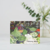 Marktplatz in Pokhara Postkarte (Stehend Vorderseite)