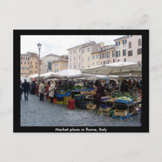 Marktplatz in Rom, Italien Postkarte