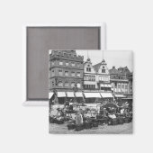 Marktplatz in Trier, c.1910 Magnet (Vorderseite/Rückseite)