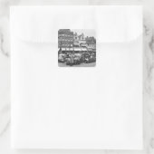 Marktplatz in Trier, c.1910 Quadratischer Aufkleber (Tasche)
