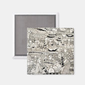 Marktplatz Magnet (Vorderseite/Rückseite)