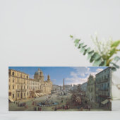 Marktplatz Navona, Rom-Kunstgewohnheitseinladung Einladung (Stehend Vorderseite)