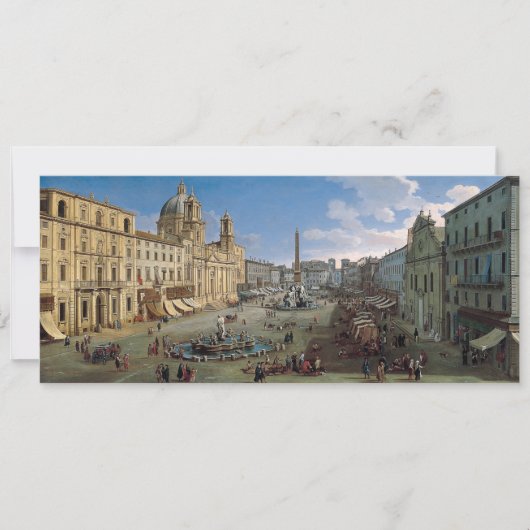 Marktplatz Navona, Rom-Kunstgewohnheitseinladung Einladung (Vorderseite)