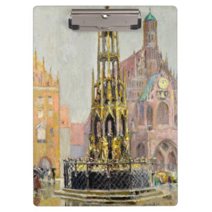 Marktplatz, Nürnberg, 1928 von Grant Wood Klemmbrett