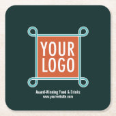 Marktplatz Papier für kundenspezifische Bar - Unte Rechteckiger Pappuntersetzer (Vorderseite)